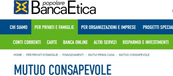 mutuo banca etica