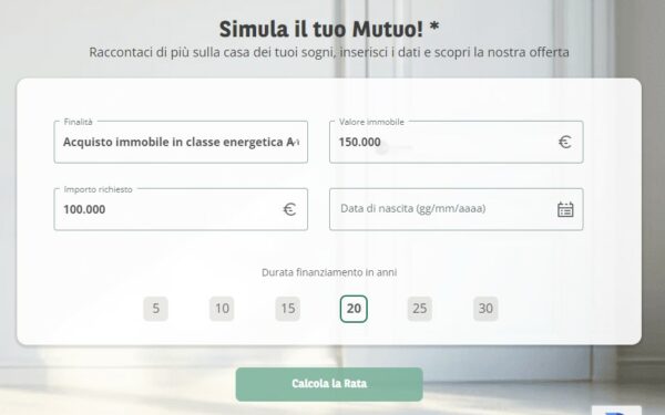 tool bnl simulatore mutuo