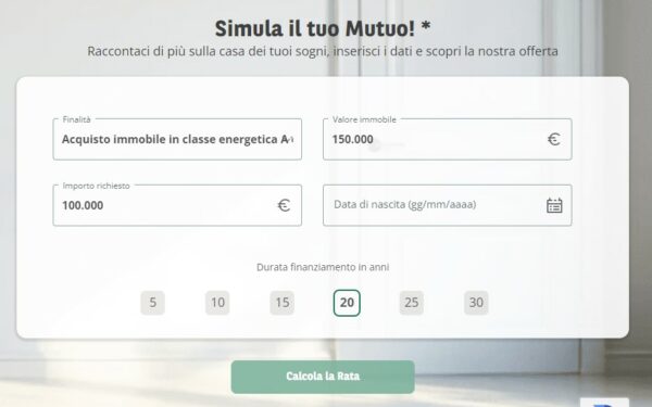 tool bnl simulatore mutuo