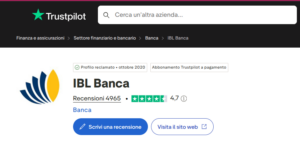 valutazione di ibl banca su trustpilot nel 2026