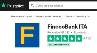 screenshot pagina fineco su trustpilot.com