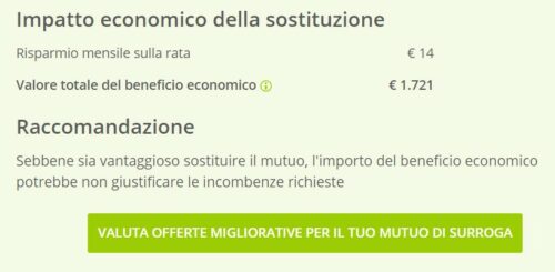 valutazione eventuale surroga