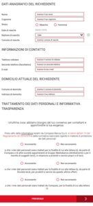 esempio pagina per il contatto