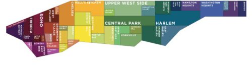 rappresentazione delle diverse zone di new york