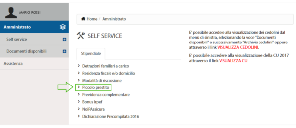 screenshot area self service noipa