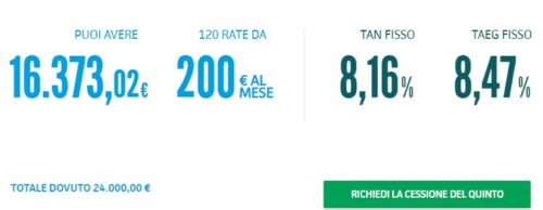 simulazione cessione del quinto inps findomestic
