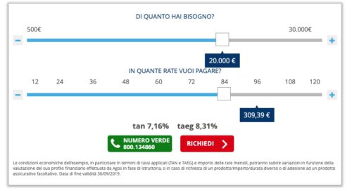 simulazione online con agos