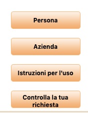 seleziona utenza per richiesta informazioni crif