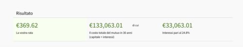 calcola rata mutuo con busta paga 1000 euro