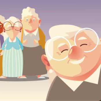 disegno di pensionati